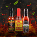 Soosikaupan isänpäivähaaste Isä. vs. Soosi, joka sisältää kolme erilaisen tulisuuden chilikastiketta tyylikkäässä lahjapakkauksessa.