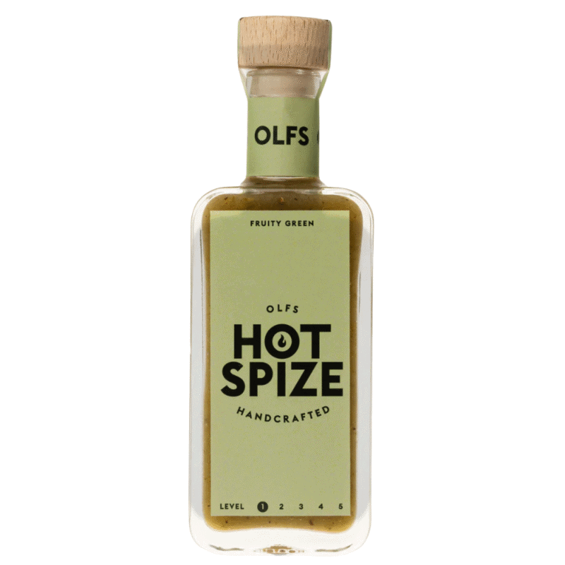 Olfs Hot Spize Fruity Freen Hot Sauce 100ml